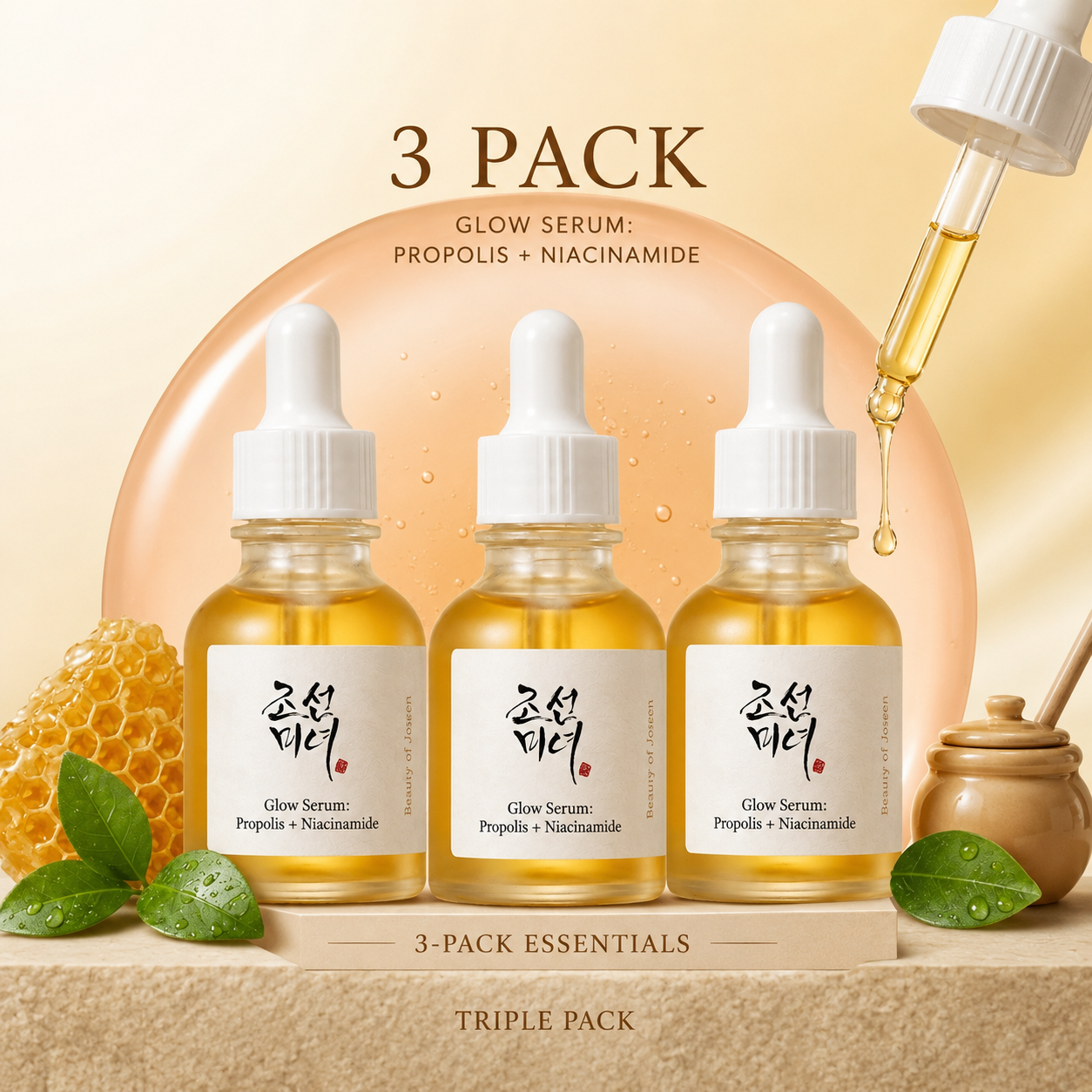 Beauty of Joseon Glow Serum Korean Serum for Acne-Prone Skin (30 ml).Pack Of 3 (Y)