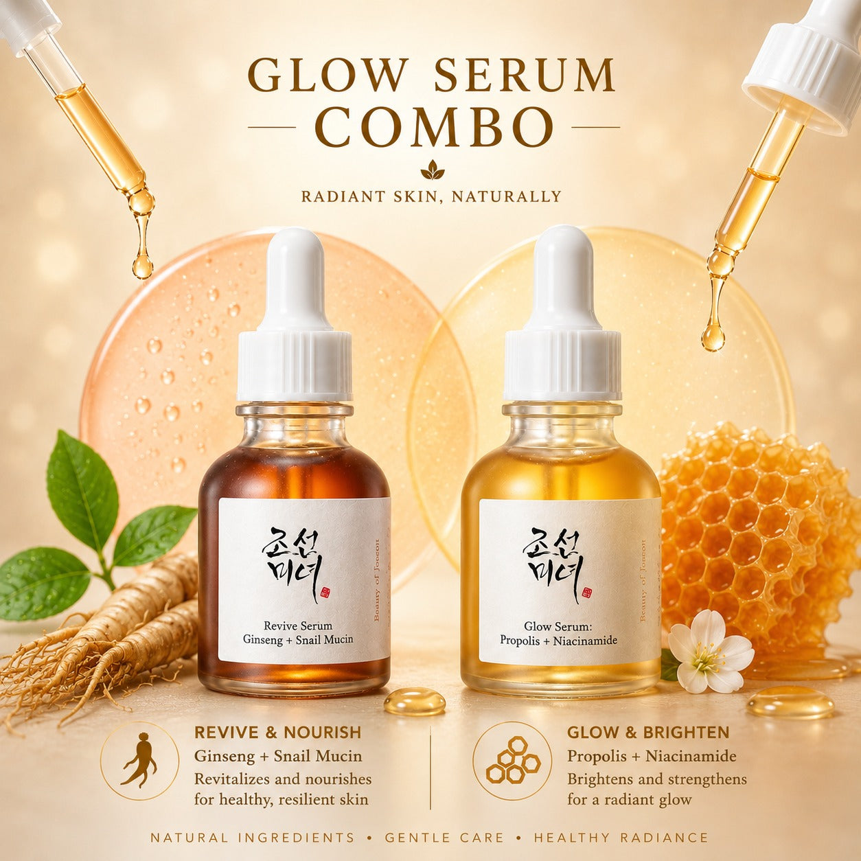 Beauty of Joseon Glow Serum Korean Serum for Acne-Prone Skin (30 ml).Pack Of 2 (O+Y)