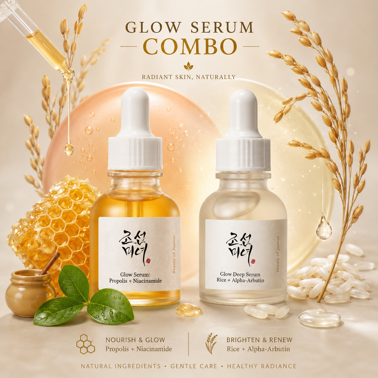 Beauty of Joseon Glow Serum Korean Serum for Acne-Prone Skin (30 ml).Pack Of 2 (W+Y) (Copy)